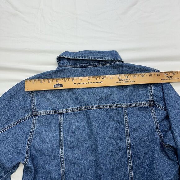 Classic Blues Collection Women's L Denim Jean Jacket Cotton Button Trucker - Picture 15 of 16